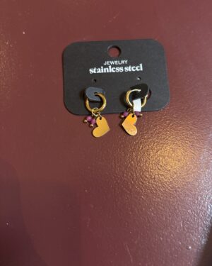 Oorbellen hart goud look