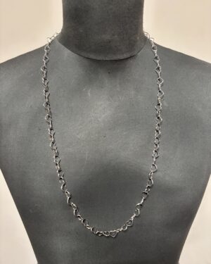 Hartjes ketting zilver