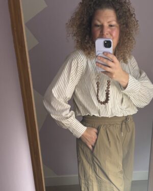 Blouse Wit Gestreept